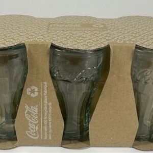 Coca-Cola Embossed Glass Set with Eco-Friendly Packaging
